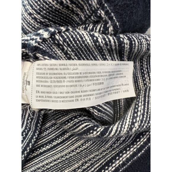 Hollister Hoodie Men's XL Navy White Striped Front Pocket‎ 100% Cotton - Picture 9 of 9